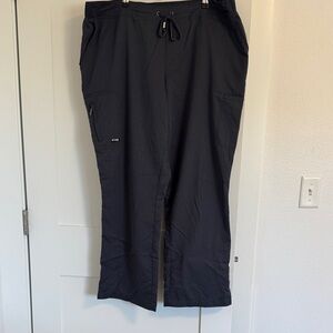 Grey's Anatomy Charcoal-Grey Scrub Pants with Drawstring